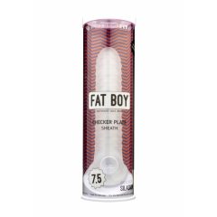   Fat Boy Checker Box - pouzdro na penis (19 cm) - mléčně bílé