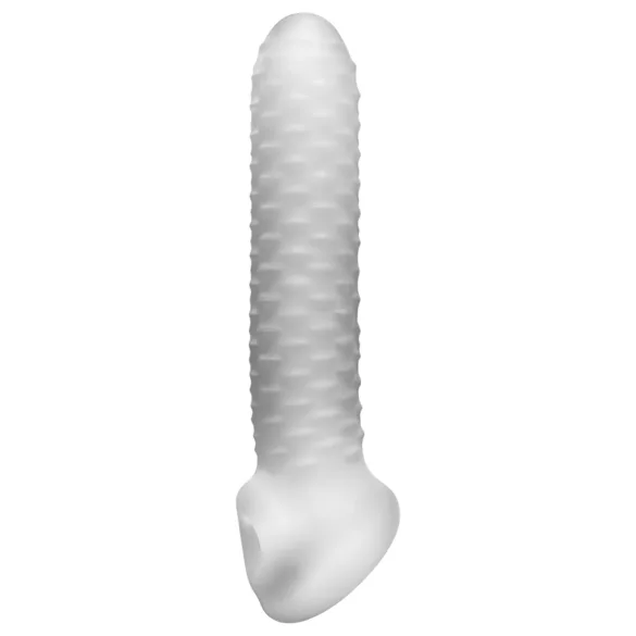 Perfect Fit - Fat Boy Checker Box - návlek na penis (19 cm, bílý)