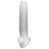 Perfect Fit - Fat Boy Checker Box - návlek na penis (19 cm, bílý)