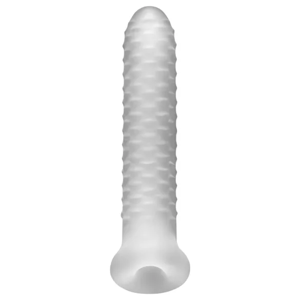 Perfect Fit - Fat Boy Checker Box - návlek na penis (19 cm, bílý)