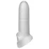 Perfect Fit - Fat Boy Micro Ribbed - návlek na penis (15 cm, bílý)