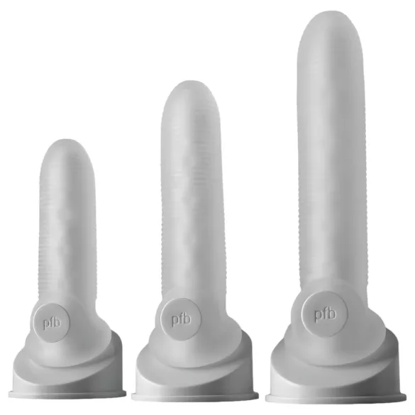 Perfect Fit - Fat Boy Micro Ribbed - návlek na penis (15 cm, bílý)