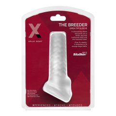 Perfect Fit Breeder - otevřený návlek na penis (bílý)