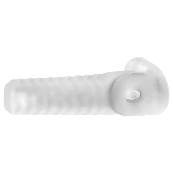 Perfect Fit Breeder - otevřený návlek na penis - bílý