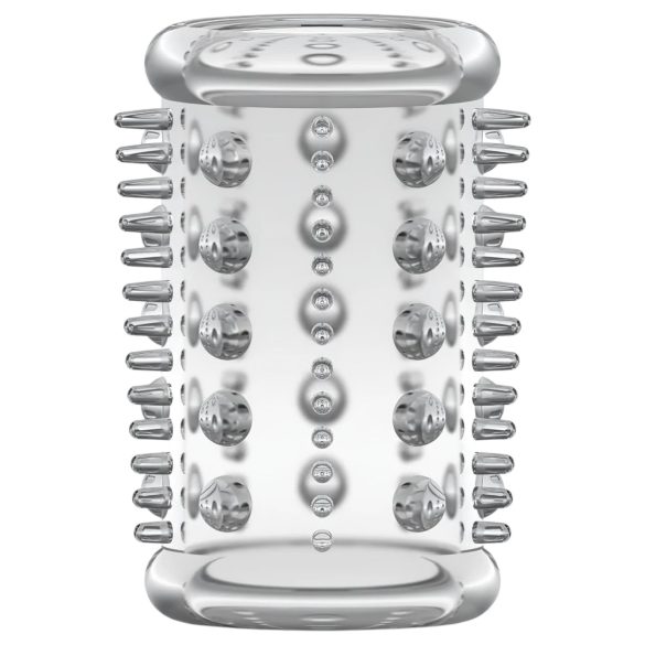 Stay Hard - erekční návlek na penis s malými výstupky - průhledný