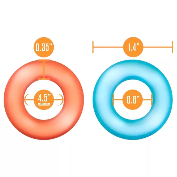 King of the Ring - sada erekčních kroužků na penis - barevné - 6 ks
