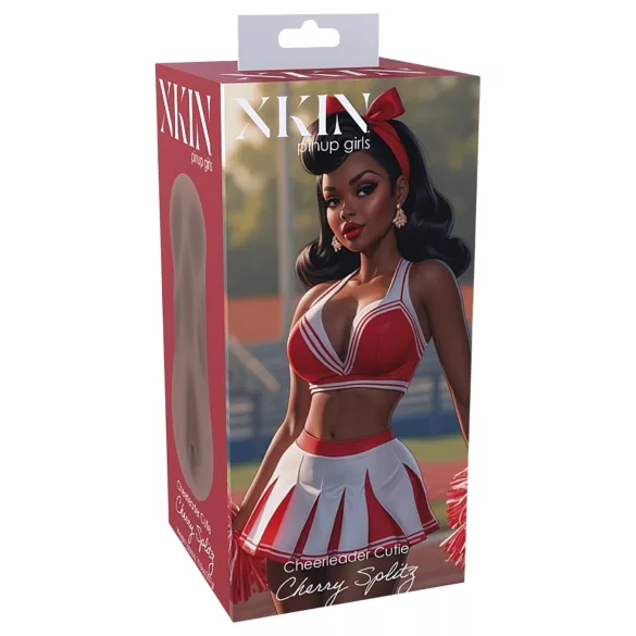 XKIN Cheerleader Cherry - realistická umělá vagína masturbátor (tmavý přírodní odstín)