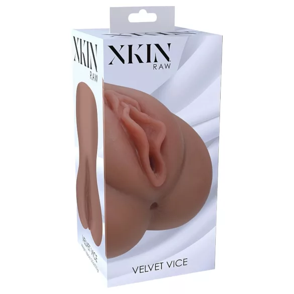 XKIN - realistická umělá vagína - L (tmavá přírodní)