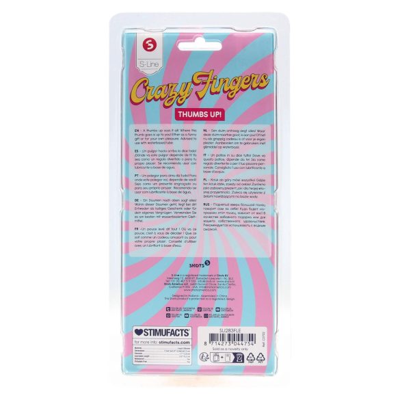 S-Line - dildo s palcem - realistický - tělová barva