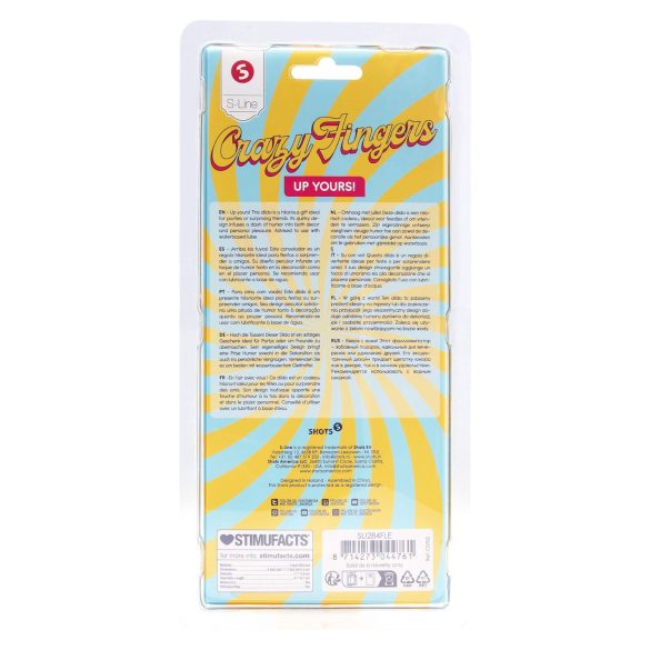 S-Line - realistický dildo na střední prst - tělová barva