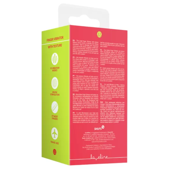 Loveline - vibrační prstový stimulátor - červený