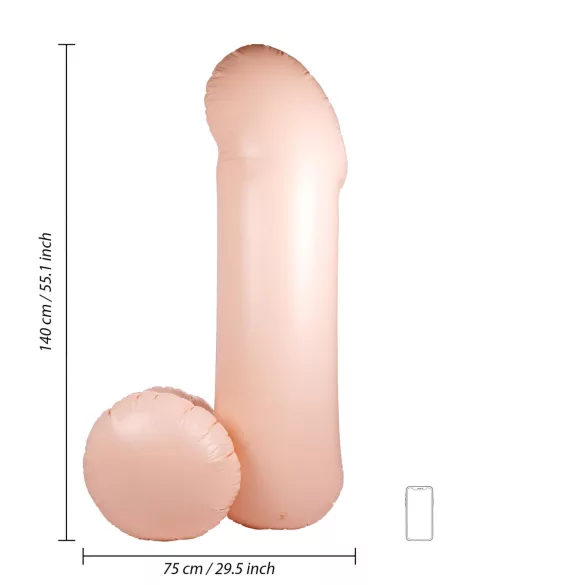 Blow Me Up - nafukovací penis balónek - délka 140 cm