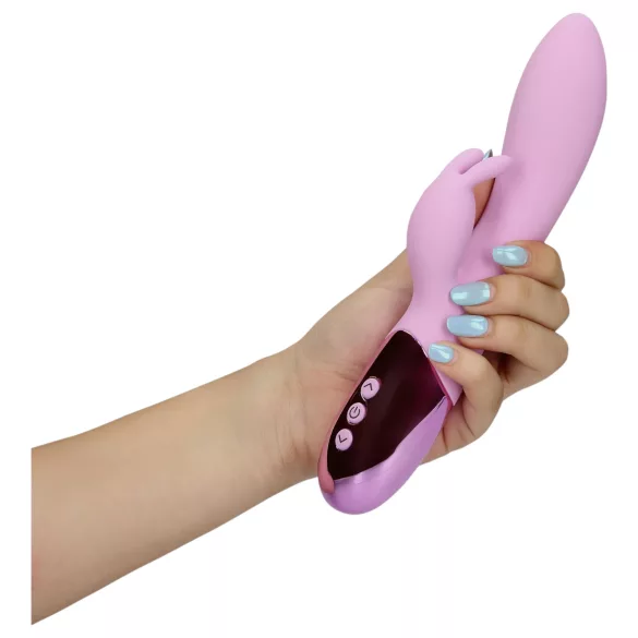 Loveline - dobíjecí vibrátor s králíčkem (růžový)