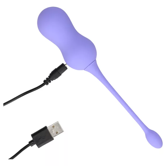 Loveline - vibrační venušiny kuličky na dálkové ovládání - akumulátor - fialová