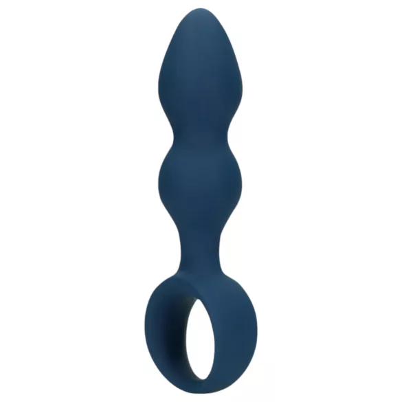 Loveline - anální dildo s kroužkem - střední - modré