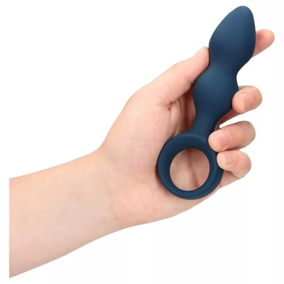 Loveline - anální dildo s kroužkem - střední - modré