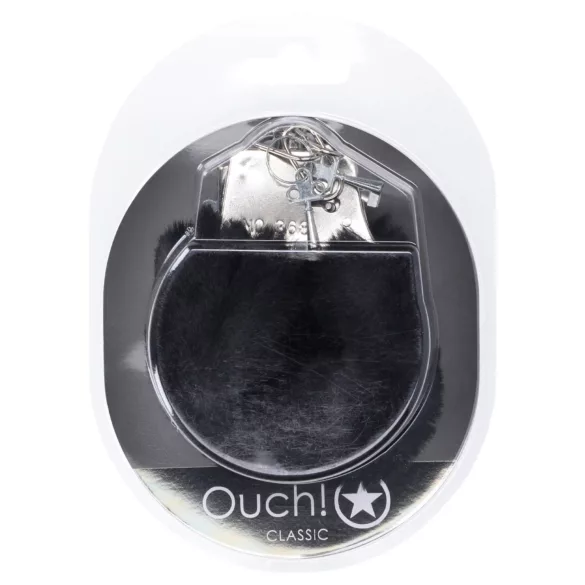 Ouch! - plyšová pouta - černá