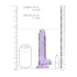 RealRock - realistické dildo - průhledné lila 17 cm