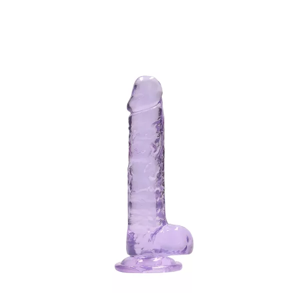 RealRock - realistické dildo - průhledné lila 17 cm