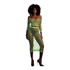   Ouch! - fluorescenční síťovaná sukně a top (neonově zelená)