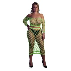   Ouch! - fluorescenční síťovaná sukně a top (neonově zelená)