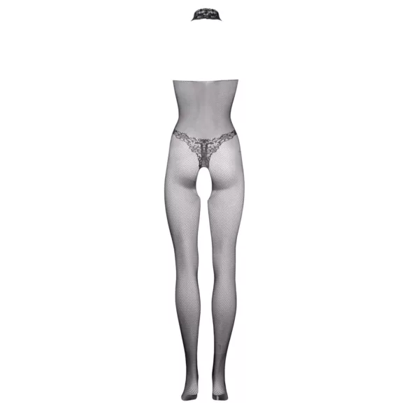 Le Désir - krajkový síťovaný overal (černý) - S-XL