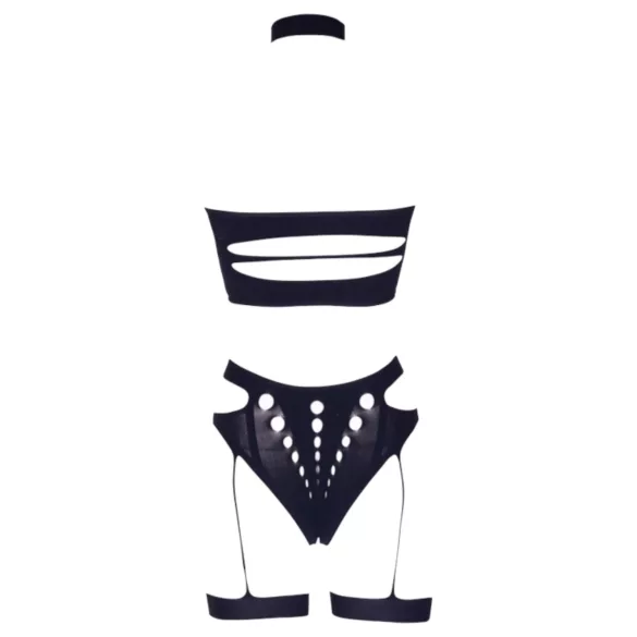 Le Désir - plus size 3dílná souprava spodního prádla - černá XL-4XL