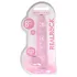 RealRock - realistické dildo - průhledné růžové - 19 cm