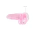 RealRock - realistické dildo - průhledné růžové - 19 cm