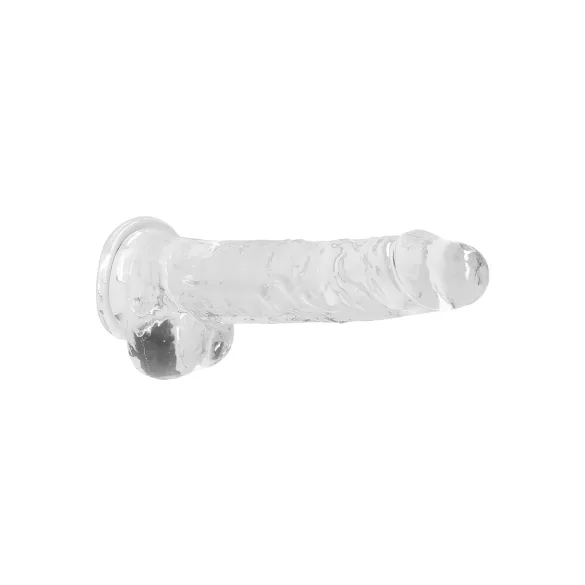 RealRock - realistický dildo - průhledné - 19 cm