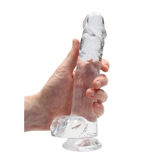 REALROCK - průsvitné realistické dildo - vodočisté (19cm)