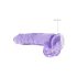 RealRock - realistické dildo - průhledné - fialové - 22 cm