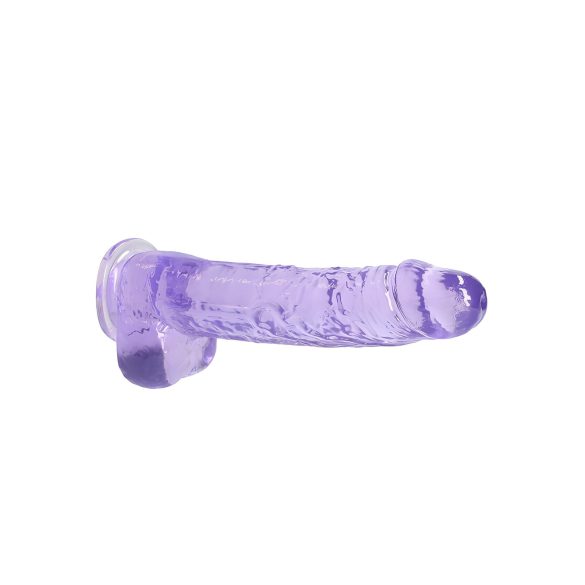 RealRock - realistické dildo - průhledné - fialové - 22 cm