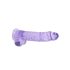 RealRock - realistické dildo - průhledné - fialové - 22 cm