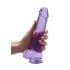 RealRock - realistické dildo - průhledné - fialové - 22 cm