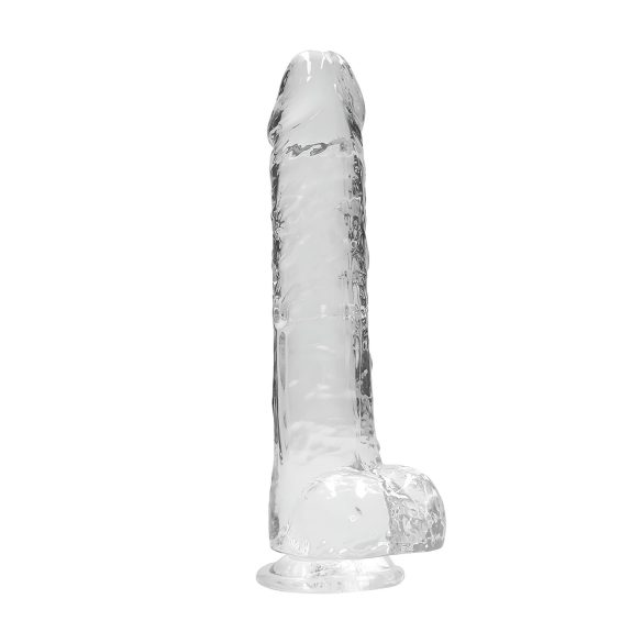 RealRock - realistické dildo - průhledné - 22 cm