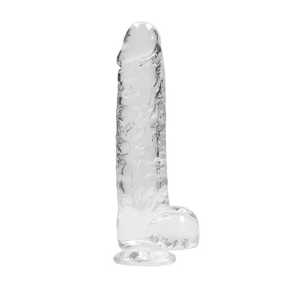 RealRock - realistické dildo - průhledné - 22 cm