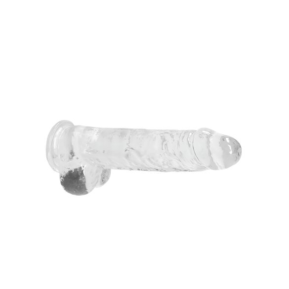 RealRock - realistické dildo - průhledné - 22 cm
