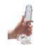 RealRock - realistické dildo - průhledné - 22 cm