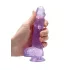 RealRock - realistické dildo - průhledné - fialové - 15 cm