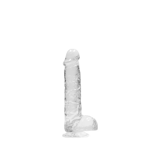 RealRock - realistické dildo - průhledné - 15 cm