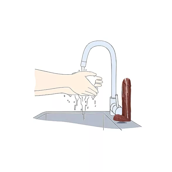 Dicky Cum - mýdlo penis s varlaty - hnědá 250g