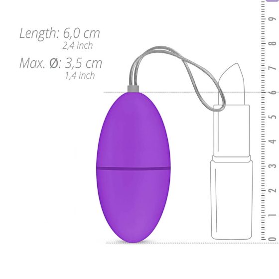 Easytoys - vibrační vajíčko se 7 rytmy a dálkovým ovladačem (fialové)