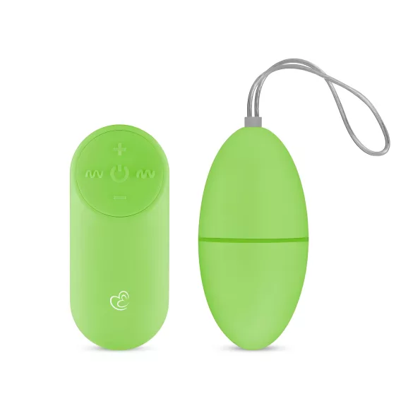 Easytoys - 7 rytmů vibrační vajíčko s dálkovým ovládáním (zelené)