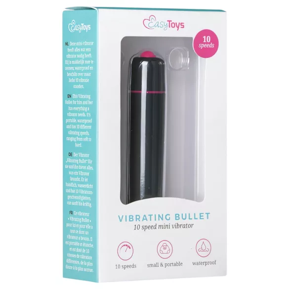 EasyToys Bullet - tyčový vibrátor (černý)