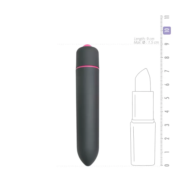 EasyToys Bullet - tyčový vibrátor (černý)