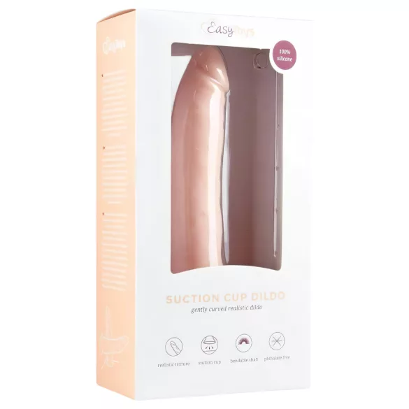 Easytoys - realistické dildo s přísavkou - 100% silikon - 21 cm - tělová
