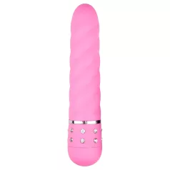 Easytoys Diamond - vibrátor s kroucenou tyčí - růžový