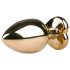 Easytoys - anální kolík srdíčková základna - kovový zlatý/růžový 3,5 cm