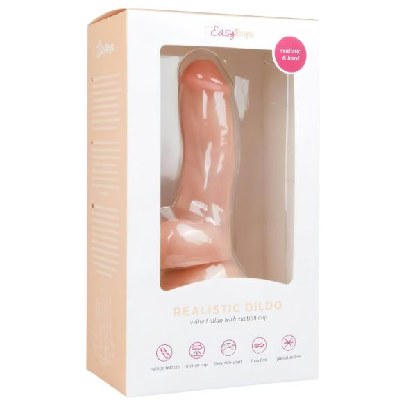 Easytoys - realistické dildo s varlaty a přísavkou 15 cm - tělová